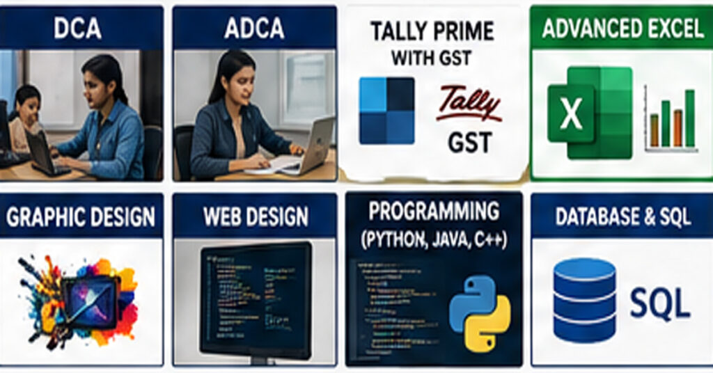 DCA ADCA Tally GST course in Pakur
