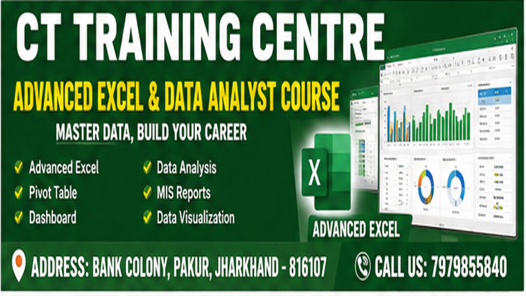 Advanced Excel and Data Analyst Training in Pakur